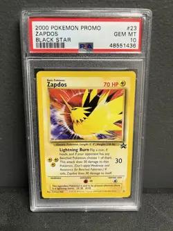 🔥 RARE*** GRADED VINTAGE WOTC!! PSA 10 Pokemon Zapdos Black Star PROMO 23/53 🔥 - Image 1