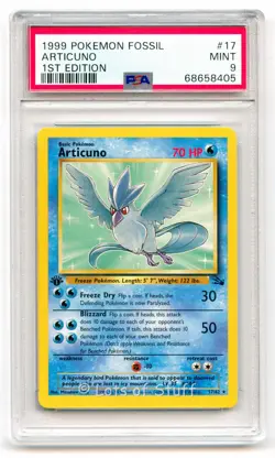 PSA 9 MINT Articuno Fossil 1st Edition Rare Pokemon 1999 WOTC 17/62 -05 - Image 1