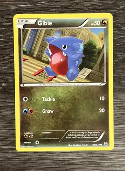 Pokemon Card Gible Dragons Exalted 86/124 PLAYED Reverse Holo Common TCG!!!!!!!! - Image 1