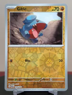 Pokemon Gible #094/182 English Paradox Rift Reverse Holo - Image 1
