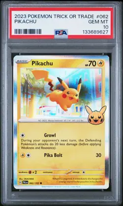 Pikachu - 2023 Pokemon Trick Or Trade #062 PSA 10 - Image 1
