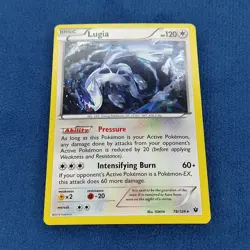 Pokemon TCG Lugia 78/124 Fates Collide Holo Cracked Ice Basic 2016 MP - Image 2