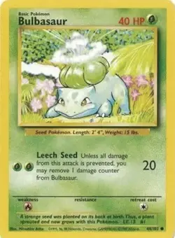 Pokemon Bulbasaur 044/102 Base Set Regular WOTC Vintage - Image 1