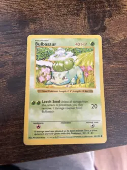 Pokemon Bulbasaur 044/102 Base Set Regular WOTC Vintage - Image 5