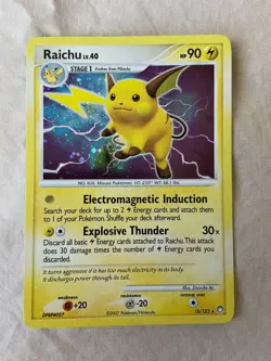 Pokemon TCG Diamond & Pearl Mysterious Treasures Holo Raichu 15/123 RARE - NM/LP - Image 3