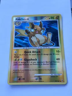 Pokemon RAICHU 77/147 Reverse Holo (2009 Supreme Victors) LP/NM - Image 2