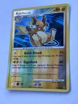 Pokemon RAICHU 77/147 Reverse Holo (2009 Supreme Victors) LP/NM - Image 3