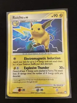 Pokemon Holo Raichu DPBP#027 Secret of the Lakes LP - Image 1
