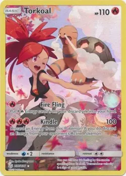 Torkoal - 237/236 - Secret Rare LP, English Pokemon Cosmic Eclipse - Image 1