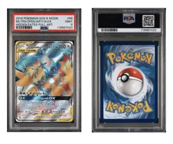 Pokemon 2019 Sun & Moon Hidden Fates Moltres Zapdos Articuno GX #66/68 PSA 9 - Image 3