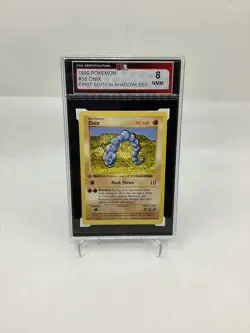 1999 Pokemon Base Set 56/102 Onix Common Shadowless First Edition KSA 8 - Image 1