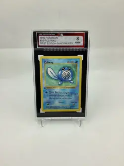 1999 Pokemon Base Set 59/102 Poliwag Common Shadowless First Edition KSA 8 - Image 1