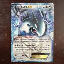 Lugia EX 102/113 BW Legendary Treasures Team Plasma Holo 2013 Pokemon LP/MP - Image 1