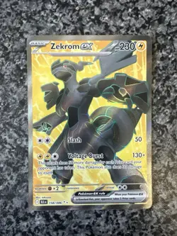 Pokemon TCG Zekrom EX 158/086 Scarlet Violet Black Bolt Ultra Rare Full Art - Image 1