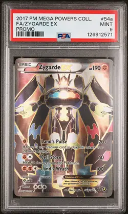 Zygarde EX 54a Pokemon Mega Powers Collection Full Art Promo MINT PSA 9 - Image 1