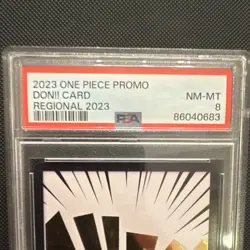 One Piece Don!! Card PSA 8 Promo Foil Regional 2023 Monkey.D.Luffy Finals - Image 3
