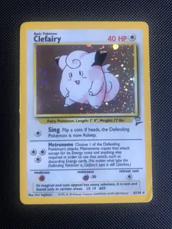 Clefairy Pokemon Card Base Set 2 6/130 Holo Unlimited Holo Rare LP - Image 1