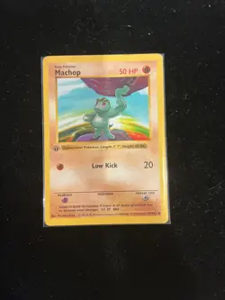 Machop 1st Edition Shadowless 1999 Pokemon Card Base Set 52/102 - Image 1