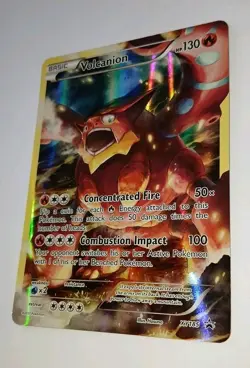 2017 Black Star Full Art Promo Holo VOLCANION XY185 Super Clean 🌟 NM TCG Card - Image 2