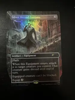 Magic The Gathering MTG Fallout Foil Promo Silver Shroud Costume 0915 NM - Image 1