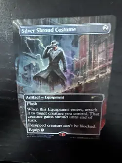 Magic The Gathering MTG Fallout Foil Promo Silver Shroud Costume 0915 NM - Image 3