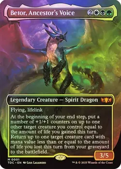 Betor, Ancestor's Voice (Borderless) Foil NM MTG Commander: Tarkir: Dragonstorm - Image 1