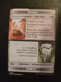 Wicked / Cursed Role Token #17 (NM/LP) Wilds of Eldraine WOE Magic MTG BULK DEAL - Image 1