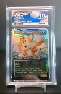 MTG Secret Lair Sonic the Hedgehog Foil Ace Graded 10 Bundle x 3 - Image 3