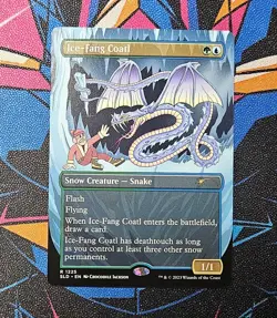 Ice-Fang Coatl NM Borderless MTG Secret Lair Drop Ssssssnakessssss Unplayed - Image 1