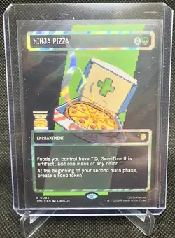MTG - Teenage Mutant Ninja Turtles Commander - Ninja Pizza Borderless Surge Foil - Image 3