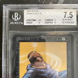 Alpha Drain Life BGS 7,5 Graded Magic MTG (7959) SALE - Image 3