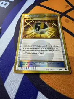 Pokemon Ultra Ball 122/116 Plasma Freeze Trainer Item Secret Rare Holo RARE 💎 - Image 2