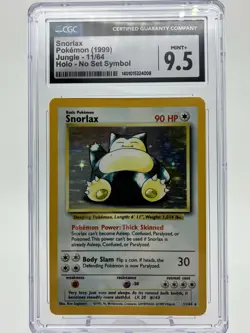 Snorlax No set Symbol Holo Jungle Holo CGC 9.5 Mint+ - Image 1