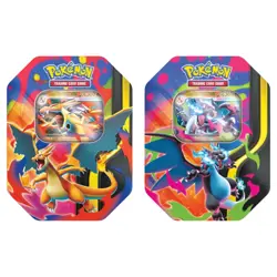Pokemon TCG Mega Charizard EX Tins Set of 2 (X & Y) - Image 1