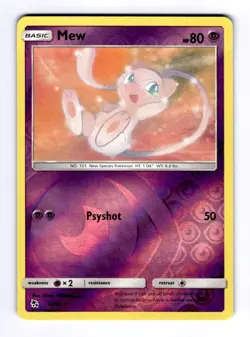 Mew Hidden Fates #32 (2019) Rare Reverse Holo NM Pokemon - Image 1