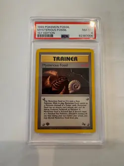 1999 Pokemon Mysterious Fossil 62/62 1st Edition PSA 8 NM-MT - Image 1