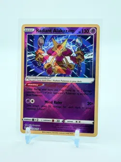 RADIANT ALAKAZAM 59/195 SILVER TEMPEST RARE Pokemon TCG - Image 1