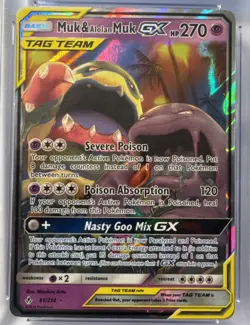 Pokemon CGC 10 Muk & Alolan Muk GX Tag Team 61/214 Unbroken Bonds - Image 3