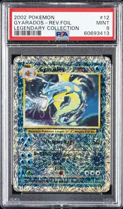 2002 POKEMON LEGENDARY COLLECTION #12 GYARADOS-REVERSE FOIL PSA 9 - Image 1