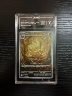 Pokemon Ninetales Illustration Rare Obsidian Flames 199/197 Holo TAG 9 2023 - Image 1