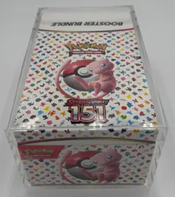 Pokemon 151 SV3.5 Booster Bundle Display Factory Sealed Case W/Acrylic Case - Image 1