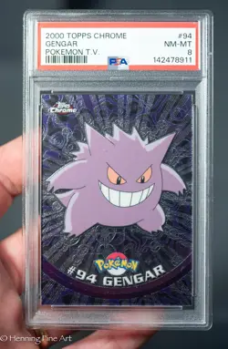 Pokemon Topps Chrome Gengar #94 PSA 8 - Image 1