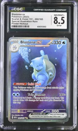 2023 POKEMON MEW EN-151 SPECIAL ILLUSTRATION RARE #200 BLASTOISE EX CGC 8.5 ERR. - Image 1
