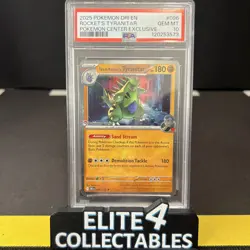 Team Rocket's Tyranitar 096/182 Pokemon Center - PSA 10 (Destined Rivals) - Image 1