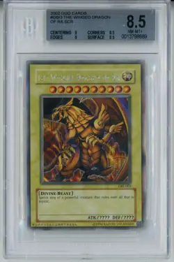 YUGIOH GBI-003 THE WINGED DRAGON OF RA SECRET RARE BGS 8.5 NM-MT #0013798689 - Image 1