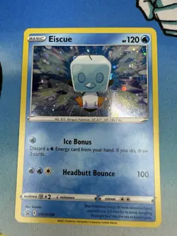 Eiscue SWSH128 Black Star Promo Cosmos Holo Pokemon Card - Image 1