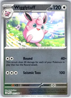 Wigglytuff 077/094 Uncommon Reverse Holo Card Phantasmal Flames Pokemon TCG NM - Image 1
