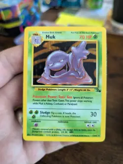 Muk 13/62 Fossil Holo Pokemon Card TCG - Image 1