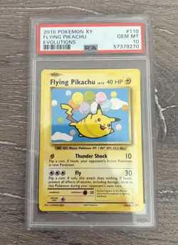 Pokemon PSA 10 Flying Pikachu POKEMON TCG CARD Evolutions 2016 Pokemon XY GEM MT - Image 1