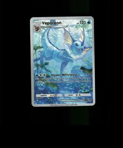 FAN-ART READ DESCRIPTION BELOW HOLO Vaporeon Card Vaporeon Pokemon Card p1 - Image 1
